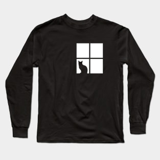 Window Cat Long Sleeve T-Shirt